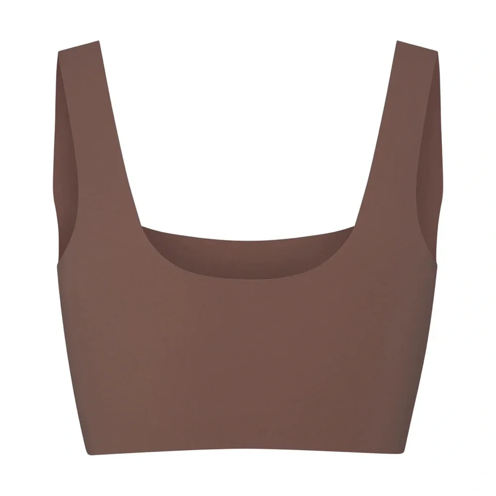 SKIMS Naked Scoop Longline Bra in Umber - Picture 5 of 10
